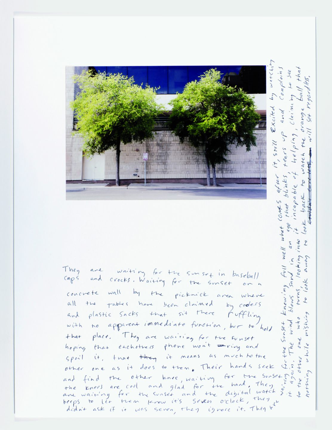 *Alone Together,* 2011, photo and ink on paper, 8.3″ x 11.7″