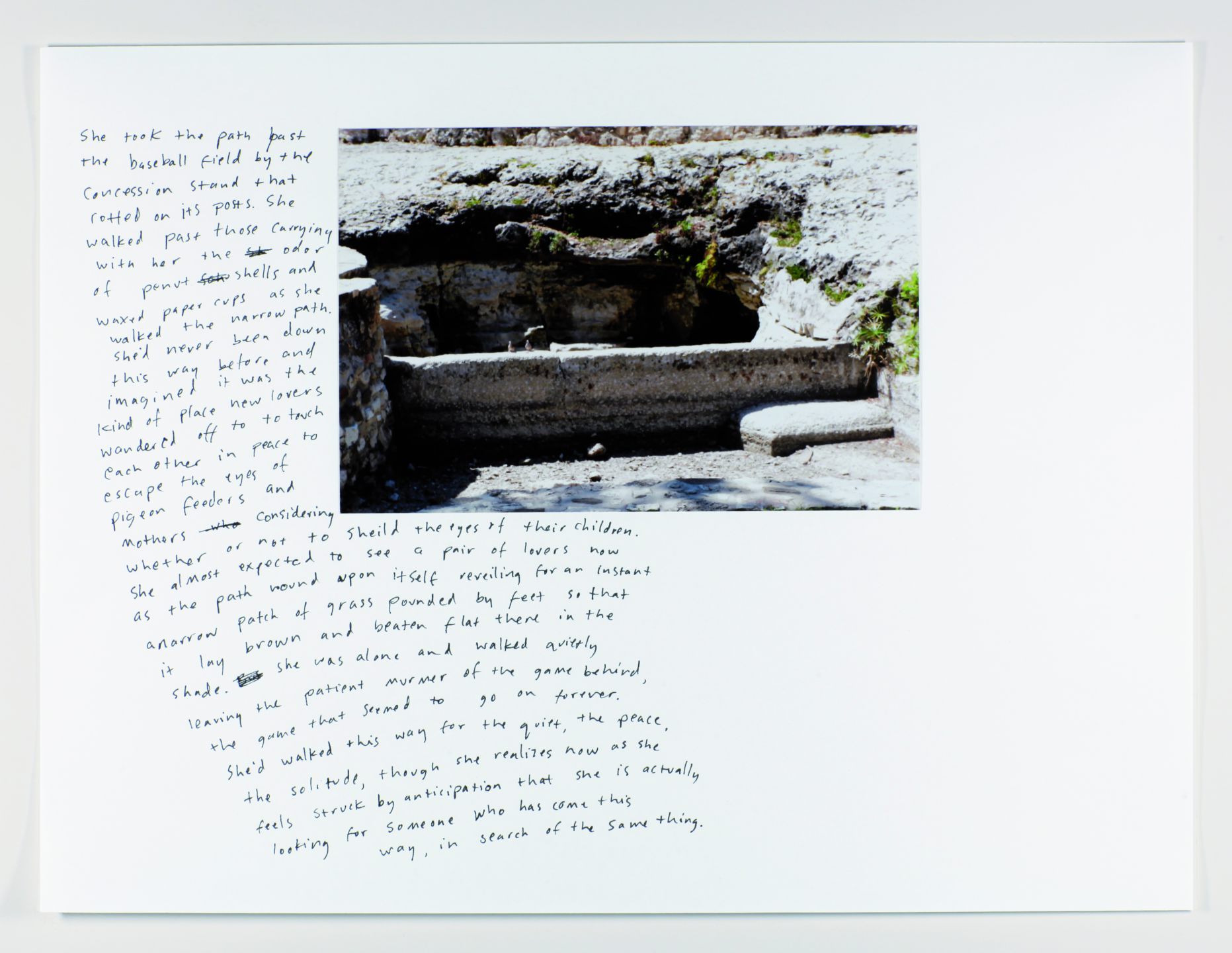 *Privacy,* 2011, photo and ink on paper, 8.3″ x 11.7″