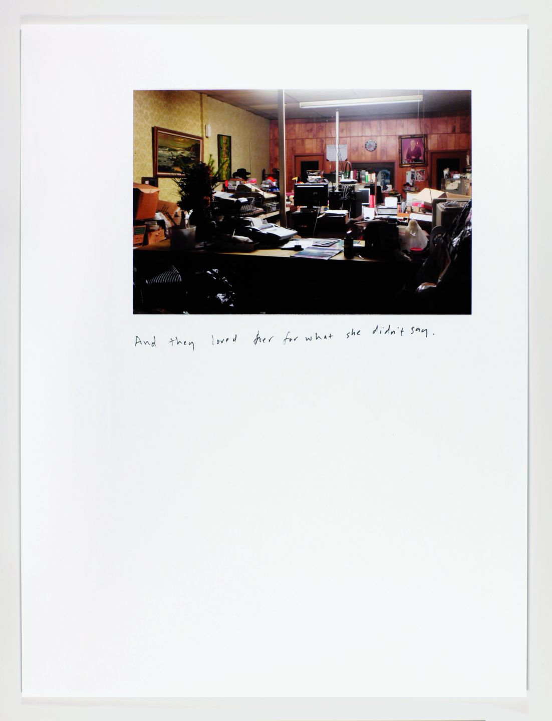 *Shh,* 2011, photo and ink on paper, 8.3″ x 11.7″