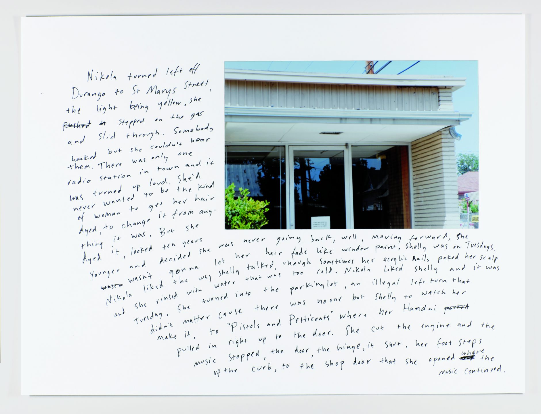 *Radio,* 2011, photo and ink on paper, 8.3″ x 11.7″