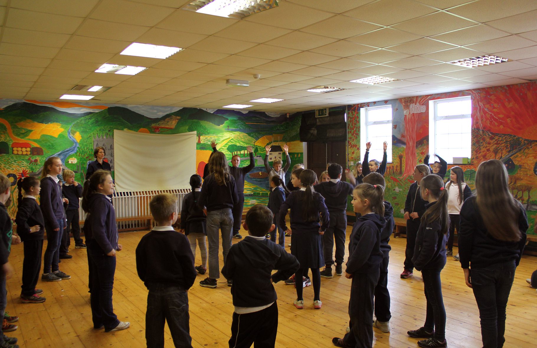 *Watering Hole*, 2015. Rehearsal. Kilcommon School