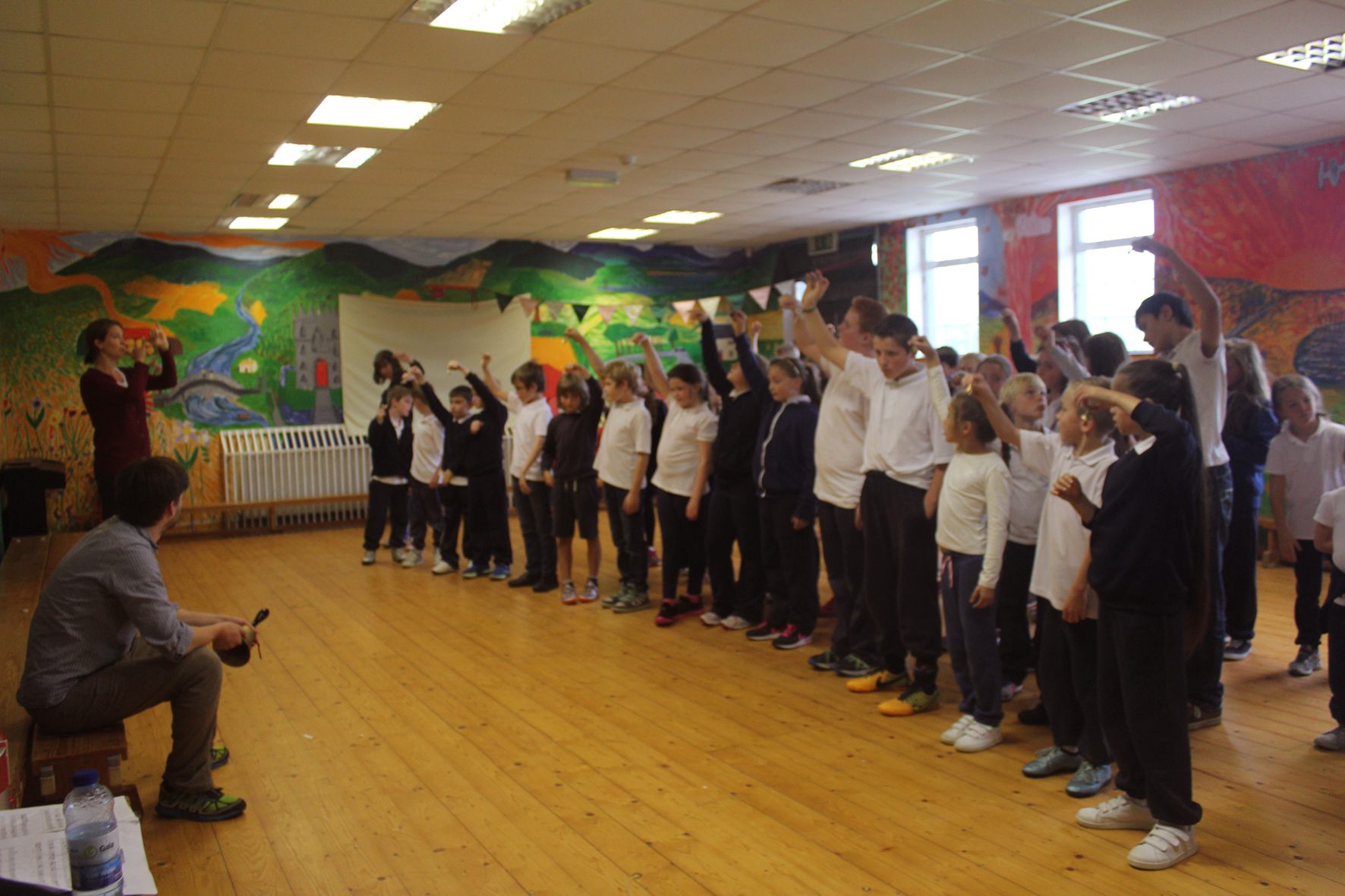 *Watering Hole*, 2015. Rehearsal. Kilcommon School